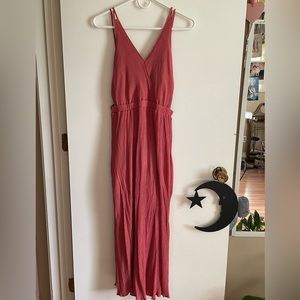 Lulu’s- Rusty Rose Maxi Dress, backless, size small